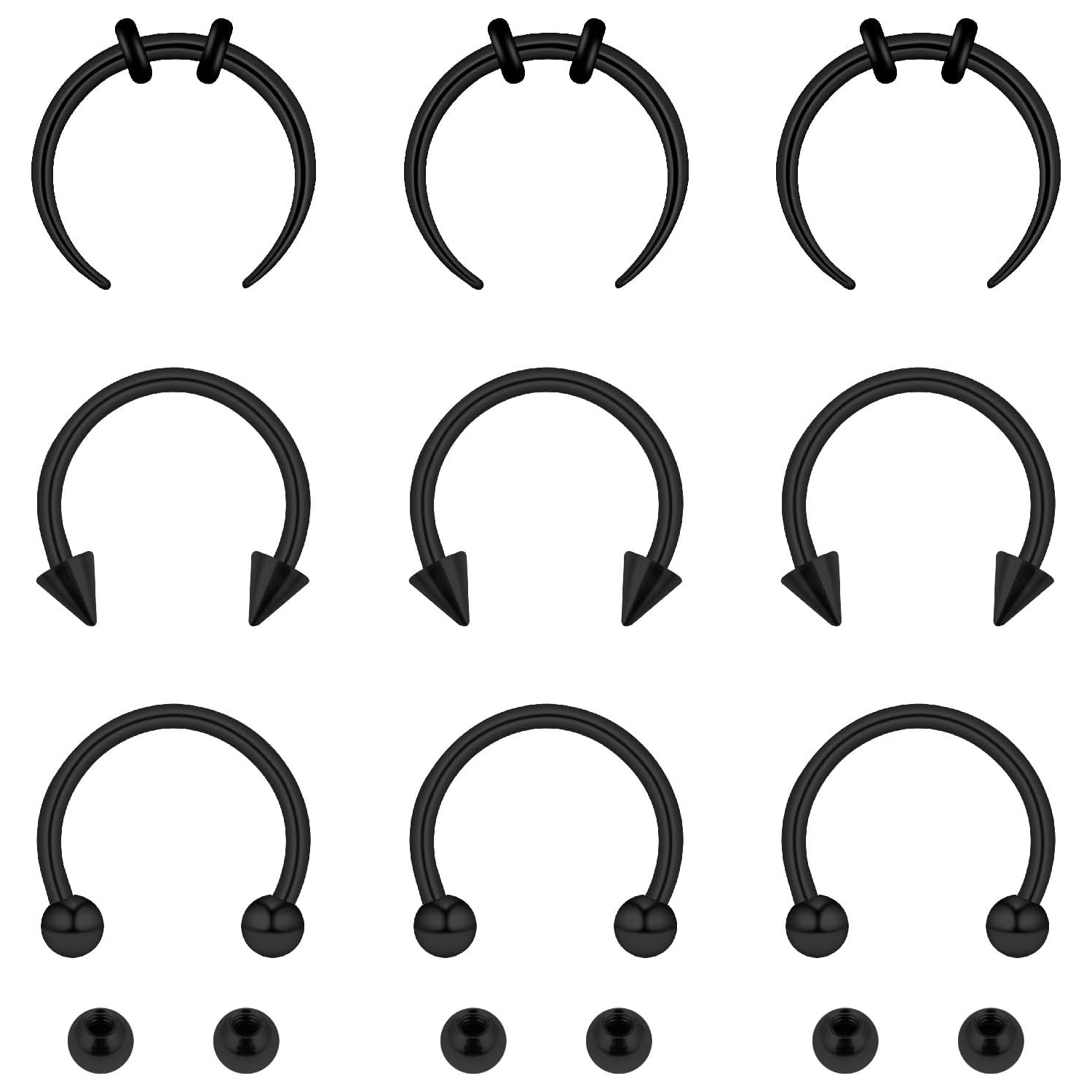 Body Jewelry Replacement Ball - 15pcs Set Septum neus ringen met