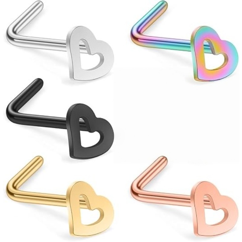 Body Jewelry Surgical Steel - 5 stuks 20G chirurgisch staal hart