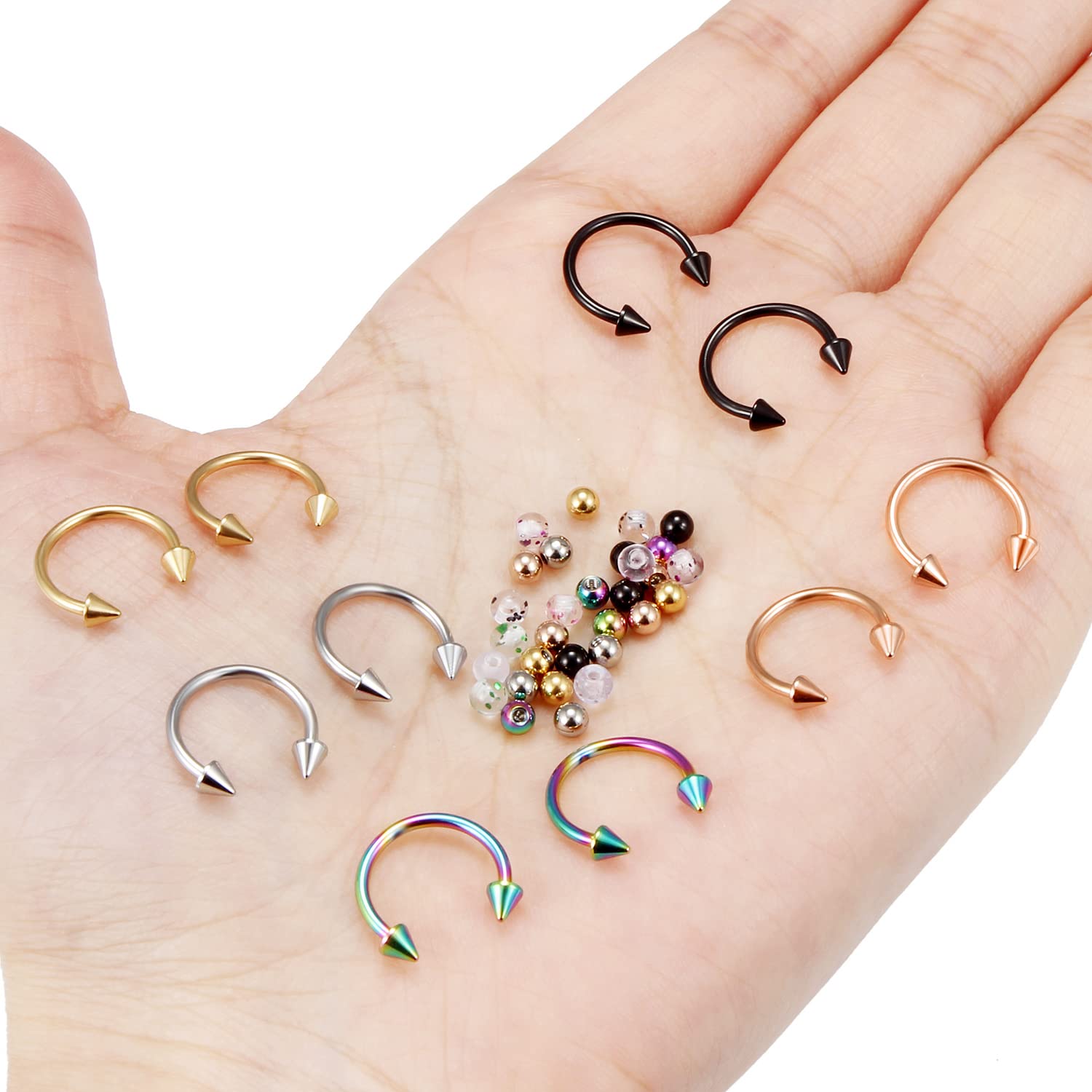 10pcs Horseshoe Rings 30pcs Ve - Body Jewelry Replacement Ball recensie en prijs