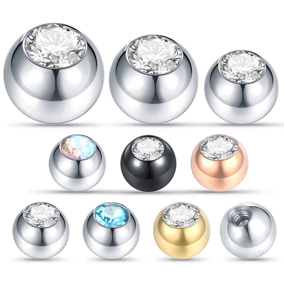 10Pcs Staal Piercing Ballen Cz - Body Jewelry Replacement Ball recensie en prijs