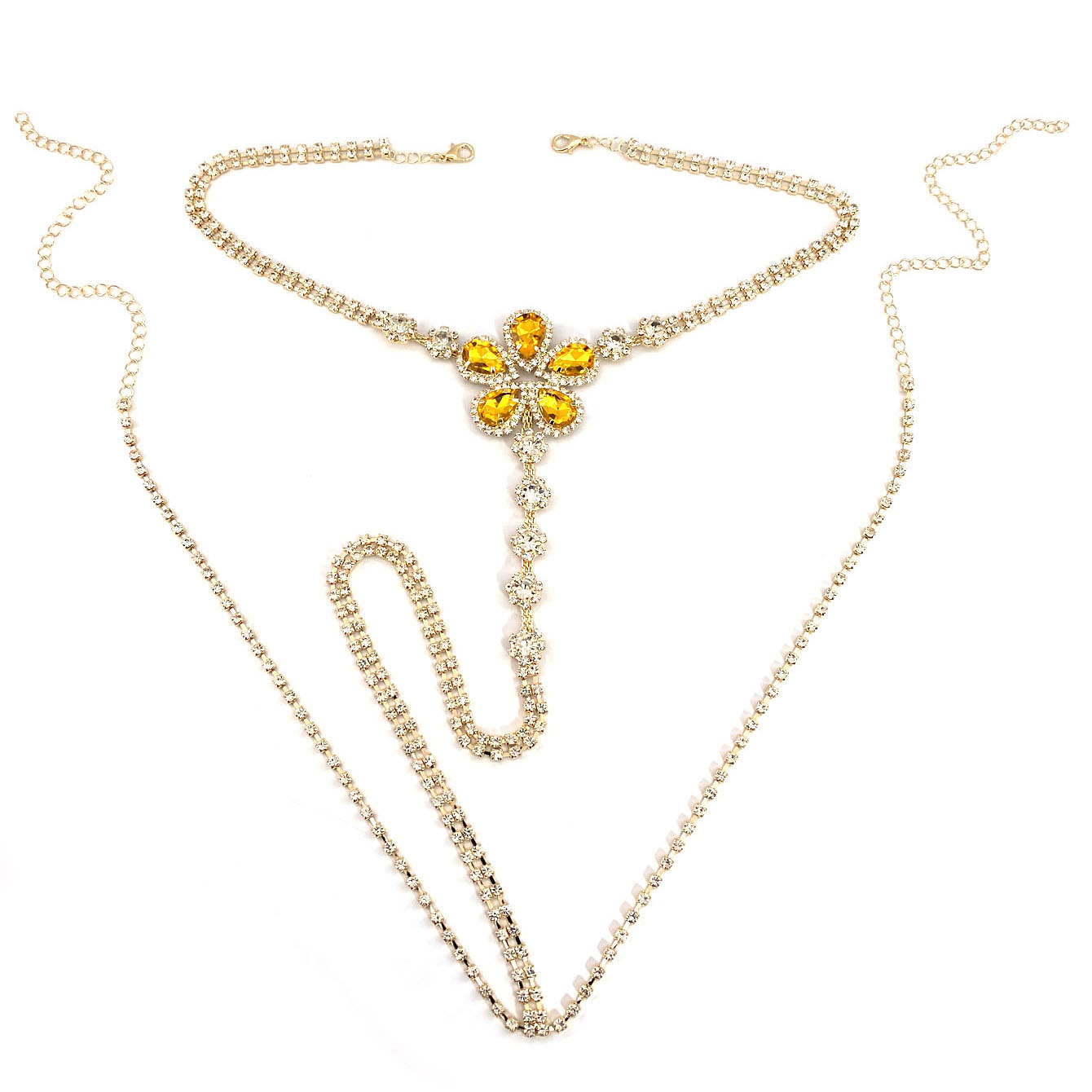 1Pc Bloemvormige Sexy Strass S - Body Jewelry For You recensie en prijs